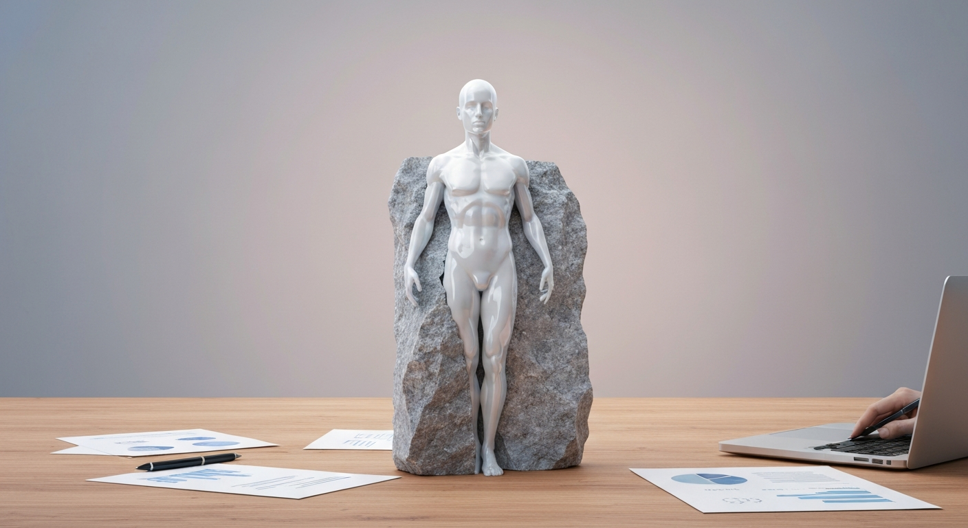 Illustration montrant une personne utilisant l'IA pour améliorer son CV